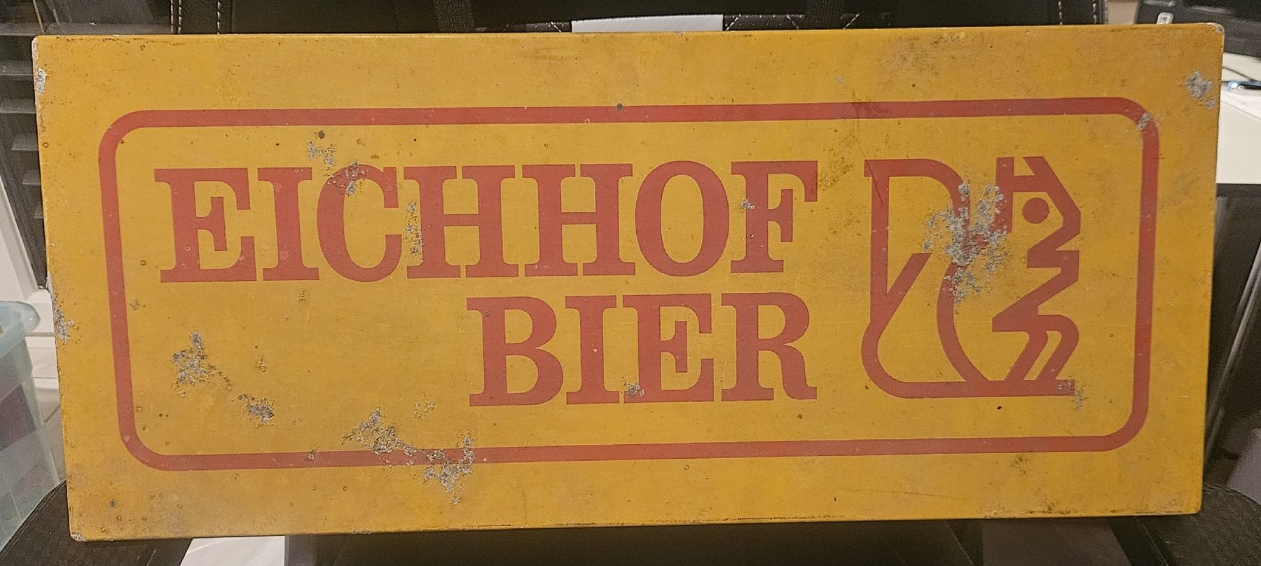 Eichhof Schilder: Eichhof Bier Blechschild massiv - selten – Gebraucht aus Belp von Ginus85