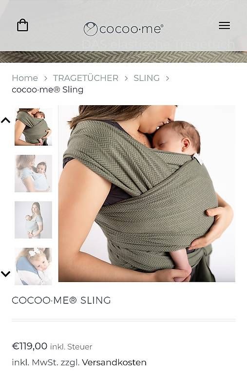 Marsupi portabebè: Babytrage CoocoMe Sling – Usato da Sigriswil venduto da v02t