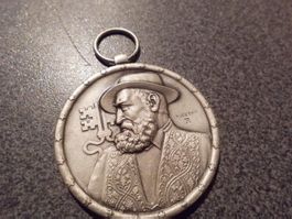 Medaille Alter Mann mit Hut/Bart