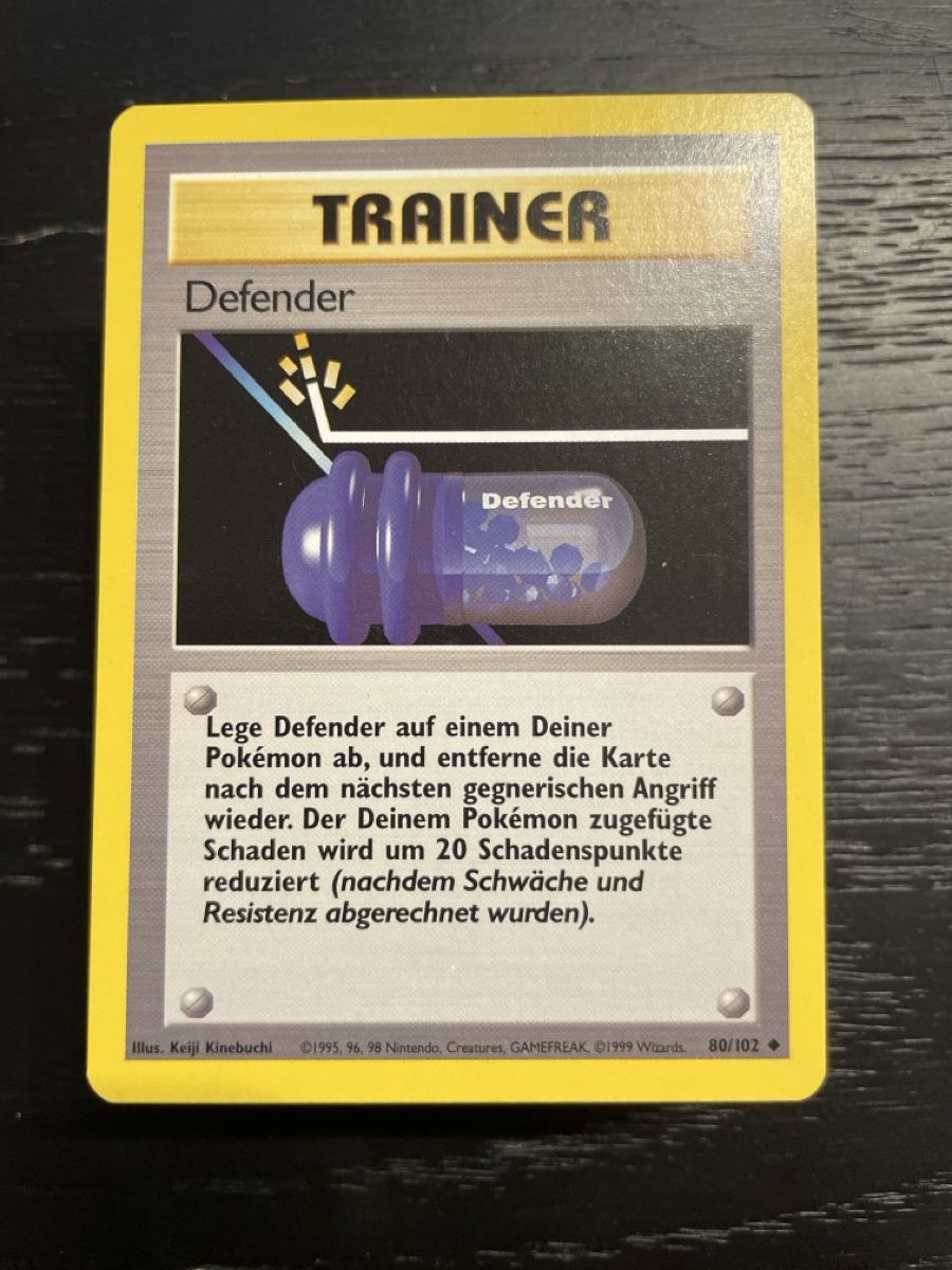 Pokémon Carte collezionabili: Pokemon Defender 80/102 trainer base set vintage – Usato da Hugelshofen venduto da Suimosa