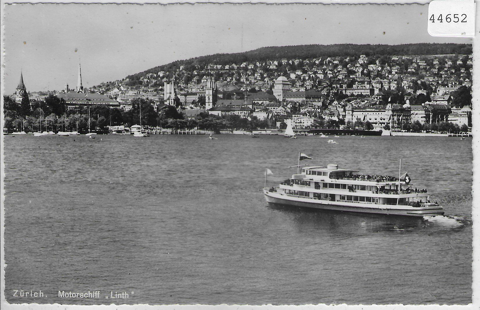 Cartoline postali: Zürich - Motorschiff "Linth" – Usato da Ettingen venduto da Kartenplanet
