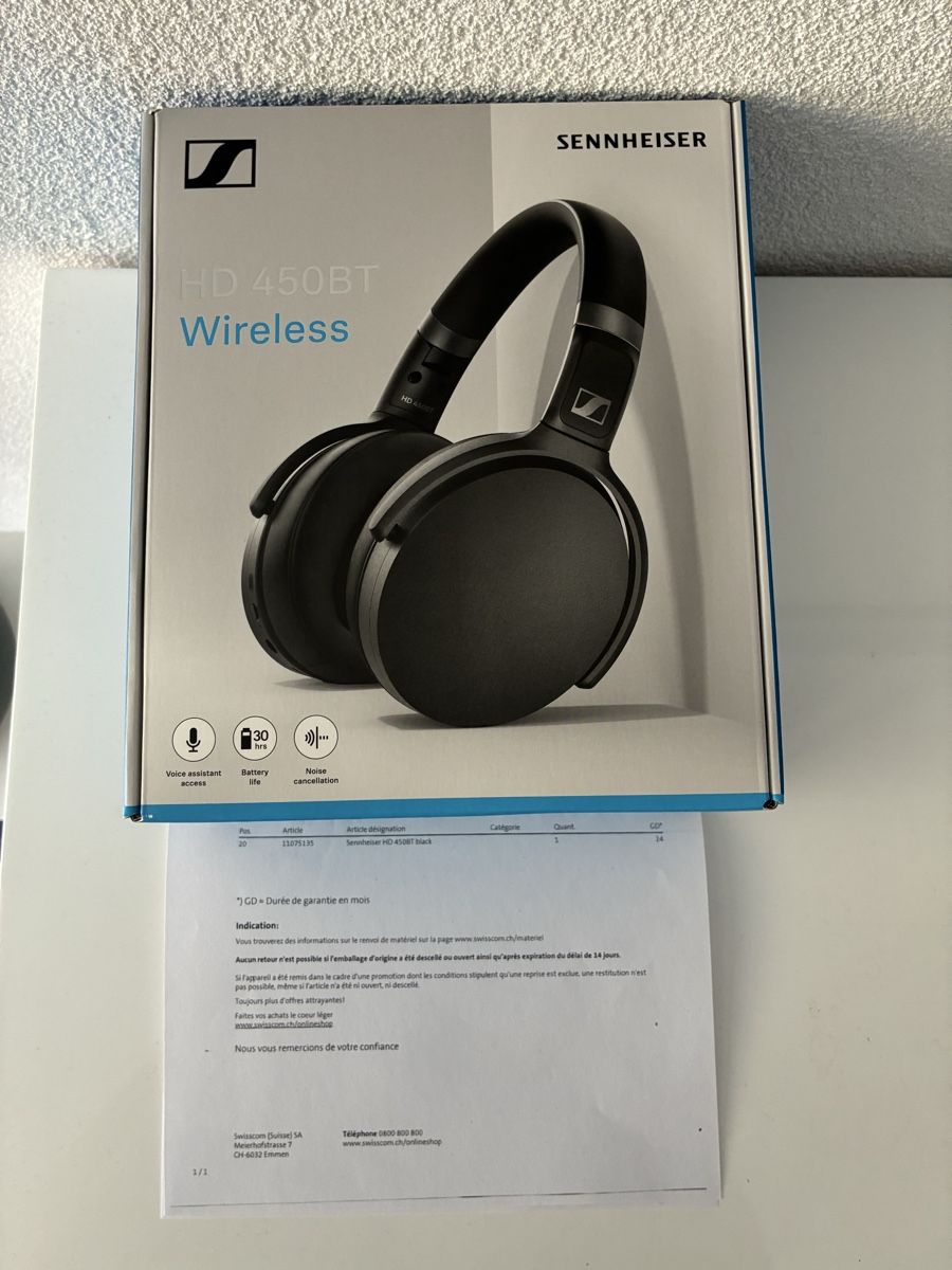 Sennheiser Cuffie: Casque Wireless Neuf HD450BT – Nuovo e nell'imballaggio originale da Collombey venduto da ste_rb76