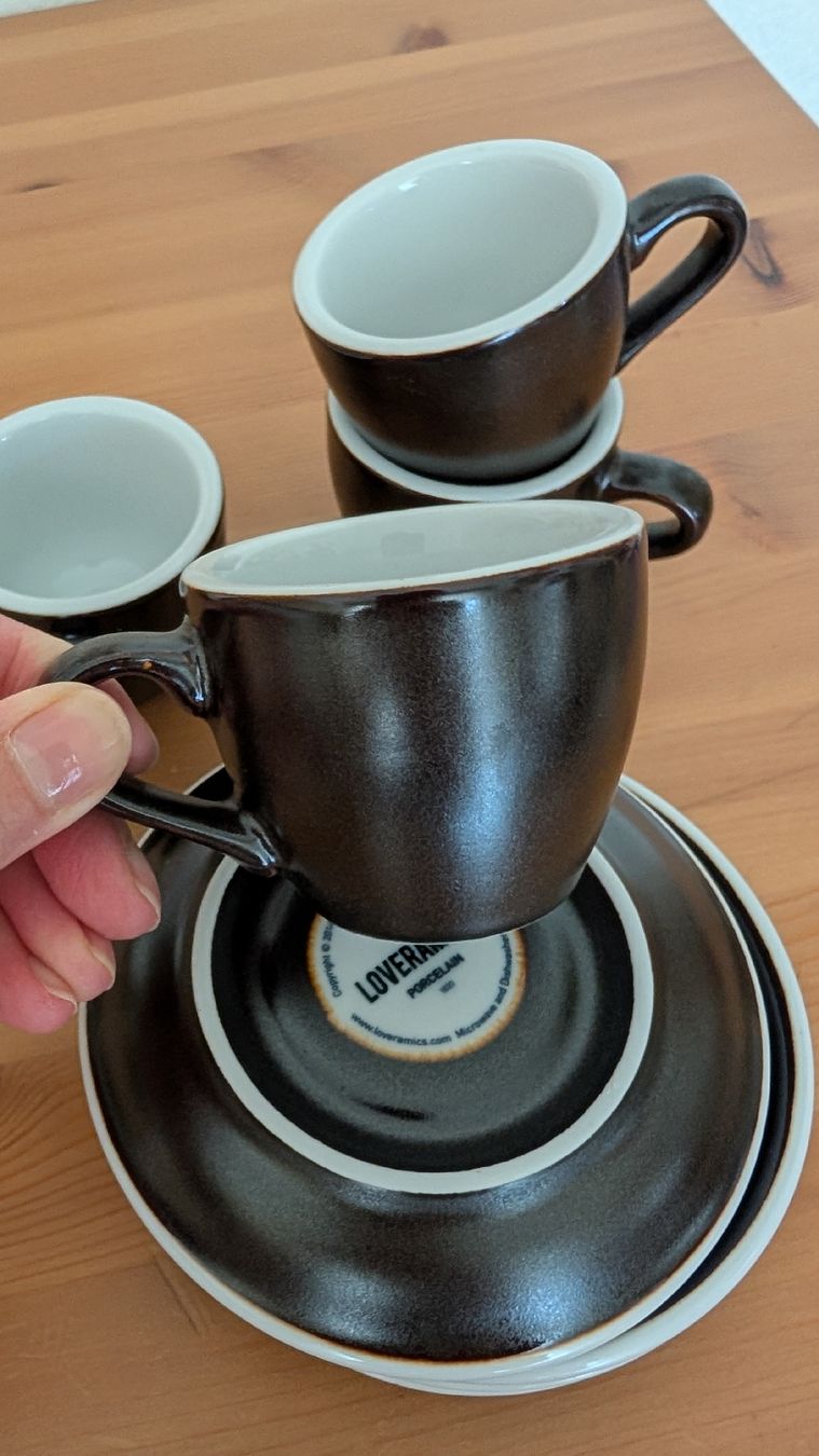 Tasses: 4 Espressotassen & Untertasse LOVERAMICS – D'occasion à Zürich par adormideras 4