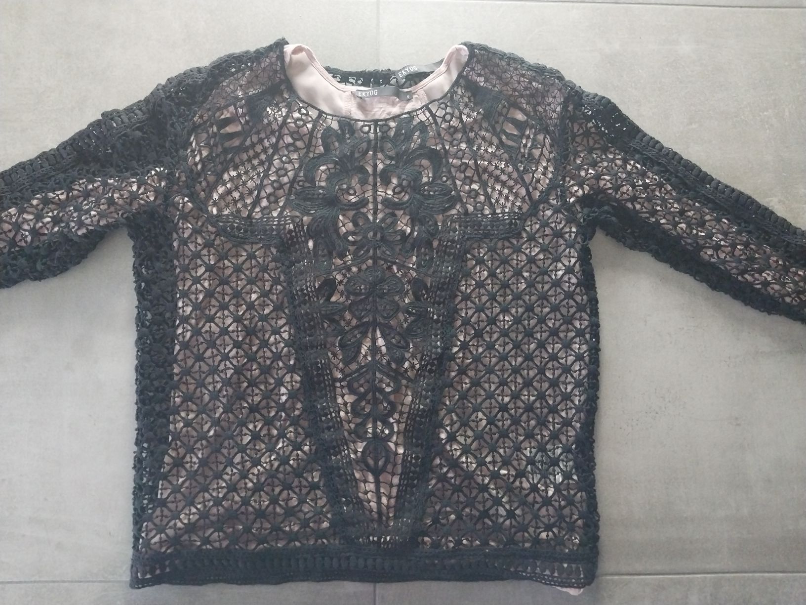 Top: Blouse en dentelle, Coton bio, Taille 36 – Nuovo (secondo la descrizione) da Ependes FR venduto da vintage02
