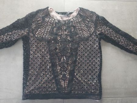 Blouse en dentelle, Coton bio, Taille 36