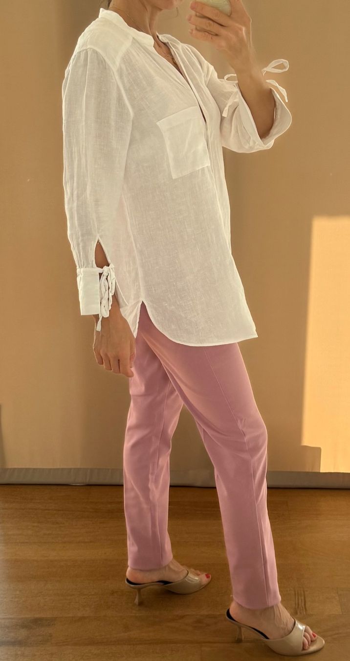 Zara Camicette: Bluse Leinen Gr. S Zara weiss – Usato da Stansstad venduto da InStyle8 2