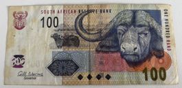 Südafrika 100 Rand Banknote 2005 Büffel Serie guter Zustand