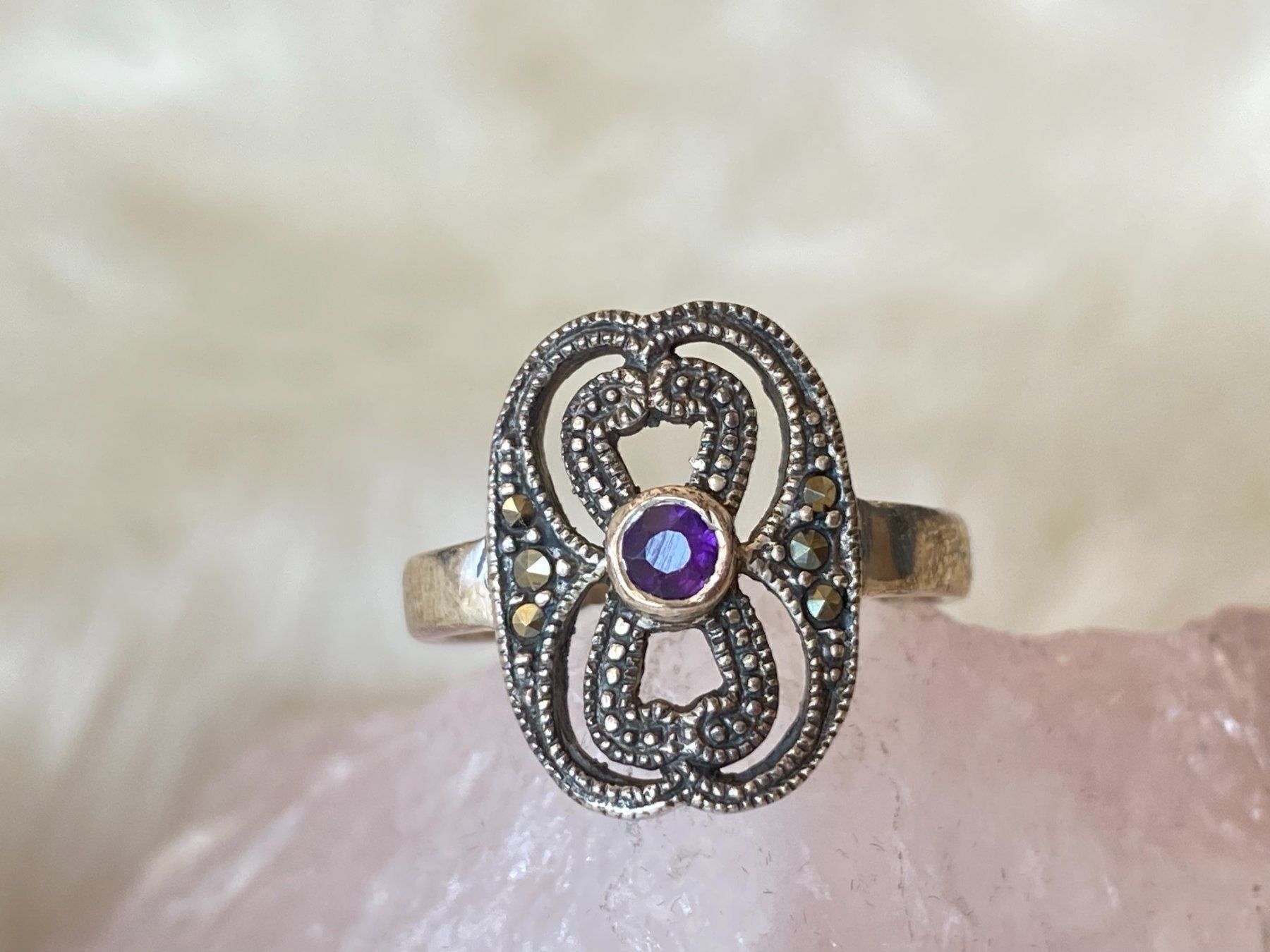 Anelli: Ring Silber 925 mit lila Stein – Usato da Istighofen venduto da Ringparadies