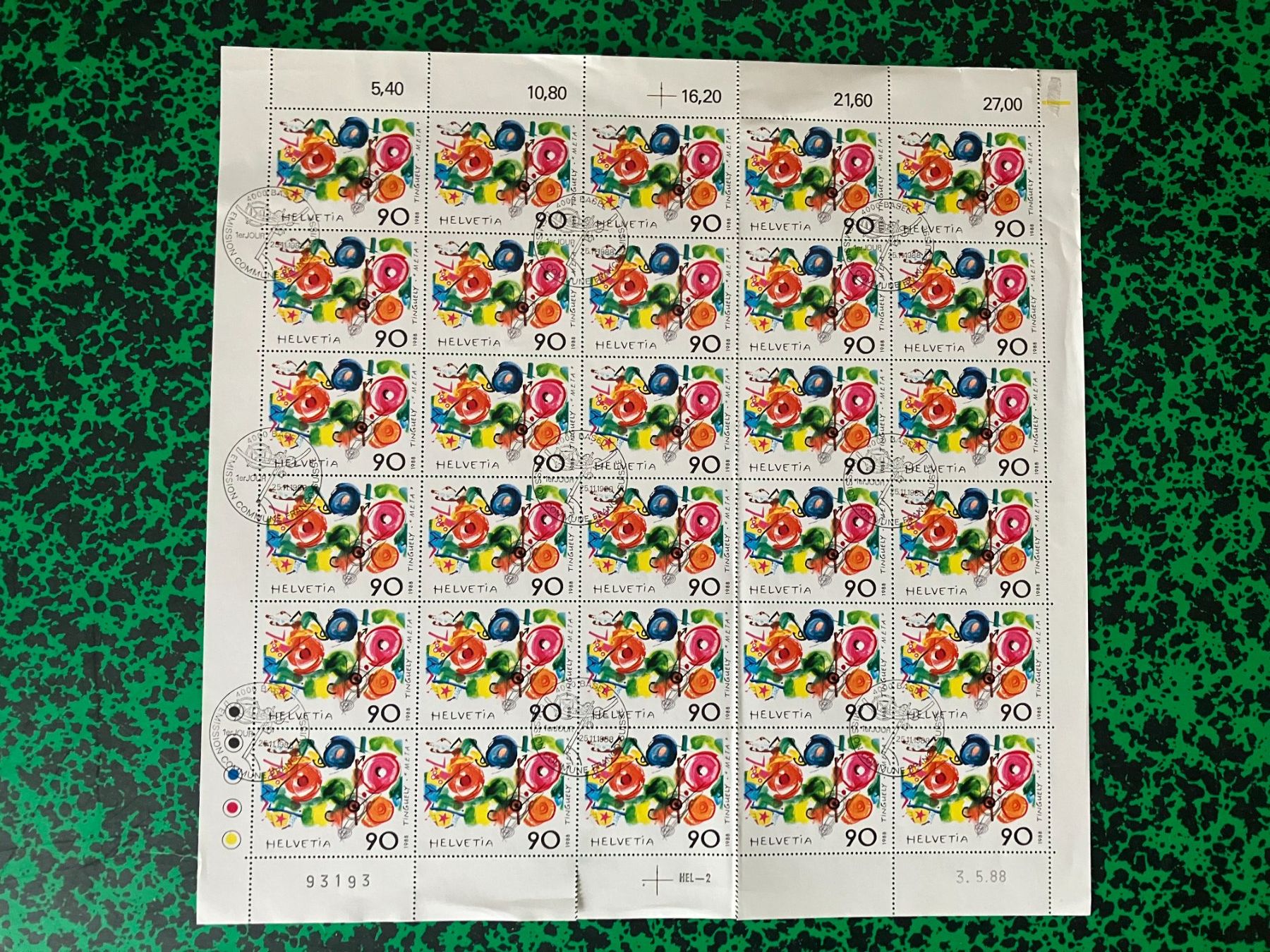 Alle Briefmarken: Tinguely – Neu (gemäss Beschreibung) aus Menzingen von Wlukas