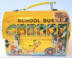 Disney Lunchbox Schoolbus Mickey Maus. Vintage