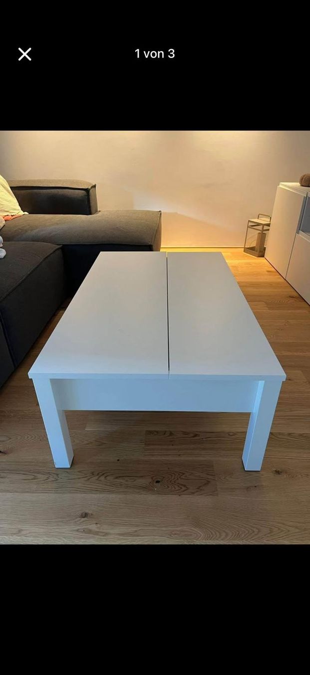 Ikea Tische: Tisch, weiss mit Staufach, top Zustand – Gebraucht aus Au (SG) von mavi4114 2