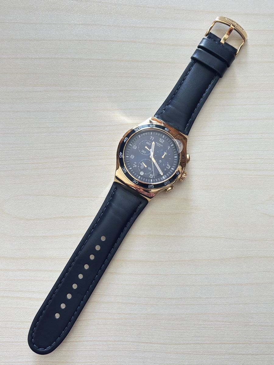 Swatch Orologi: Swatch Irony Chronograph goldfarben blau – Nuovo (secondo la descrizione) da Grenchen venduto da chththl 1