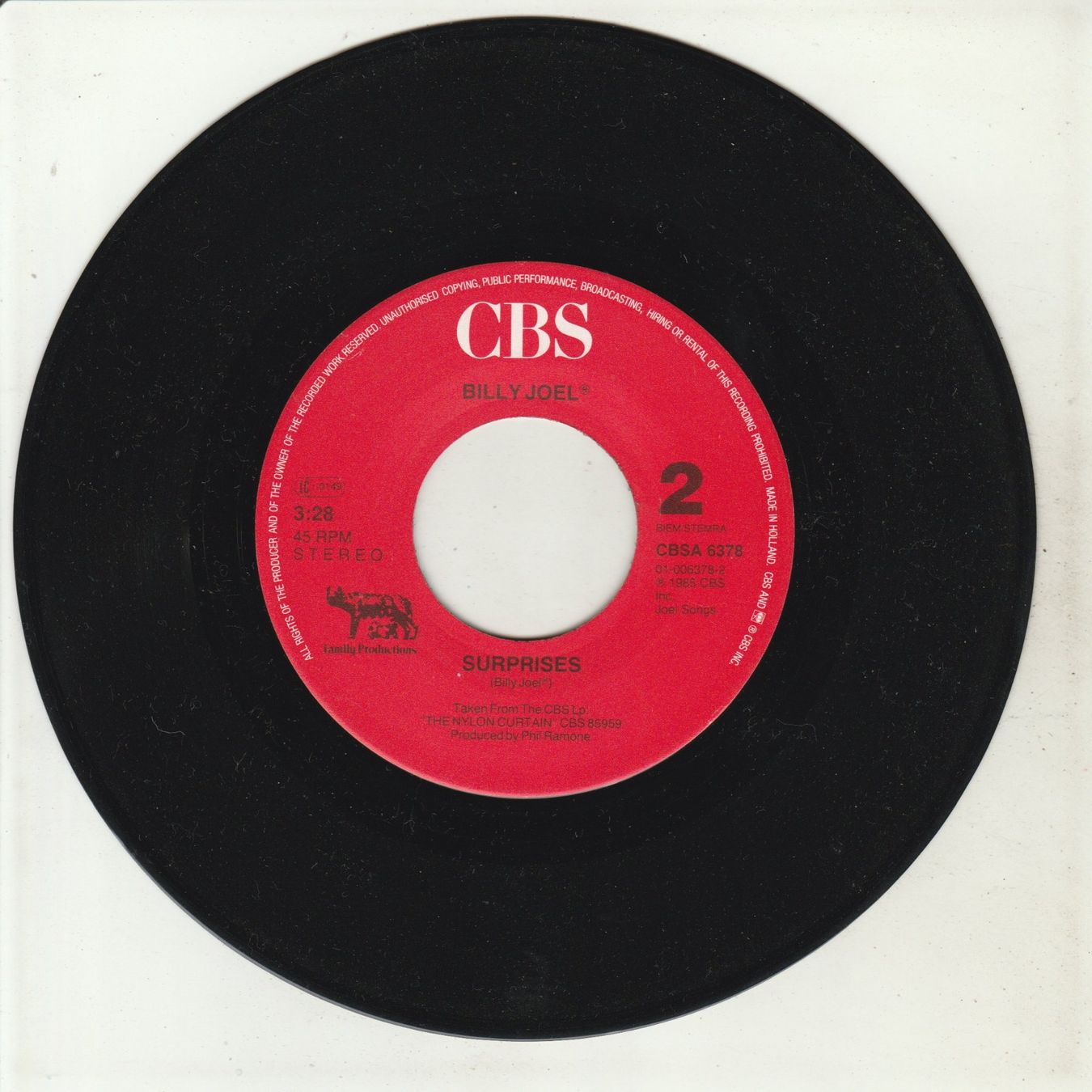 Dischi in vinile: Billy Joel - You're only human (Second wind) 7" Vinyl 1985 – Usato da Tübach venduto da JamesStone 3