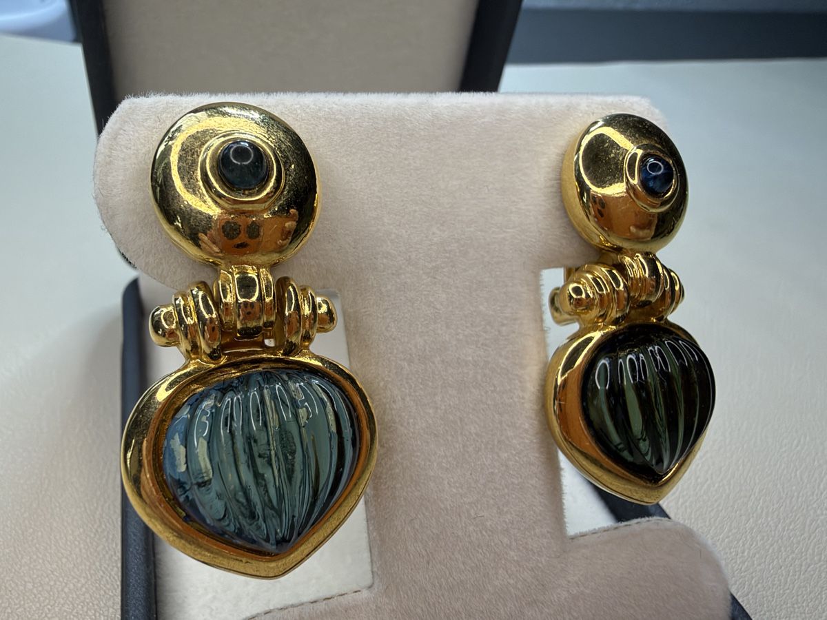 Orecchini pendenti & Orecchini a lobo: Vintage Ohrringe Clips Luxus Modeschmuck – Usato da Lamone venduto da LaCantinaMagica 3