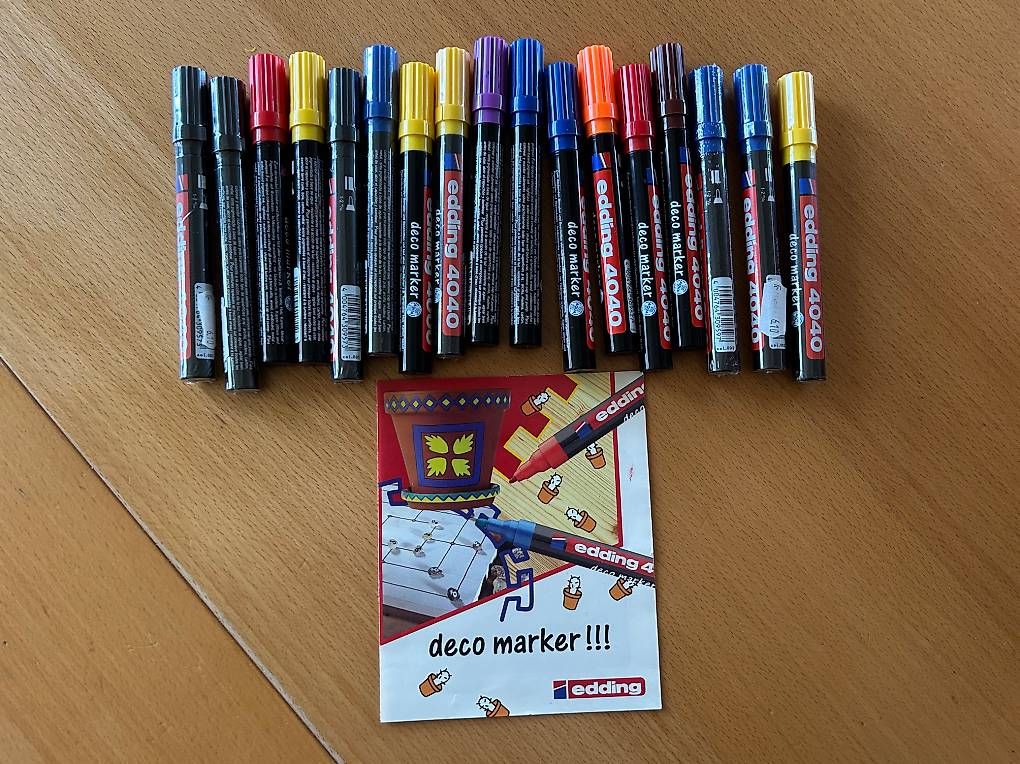 Penna & Evidenziatori: 17 Stk. Edding 4040 Deco Marker – Usato da Giebenach venduto da Molame 1