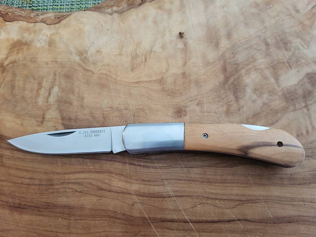 Herbertz Taschenmesser: Neues Klappmesser Herbertz mit Olivenholz Griff – Neu (gemäss Beschreibung) aus Oberglatt ZH von watchkurt
