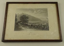 CHUR, GRAUBÜNDEN, AQUATINTA UM 1830, HÜRLIMANN