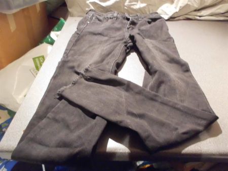 Jeans Grösse 34, Zebra, schwarz