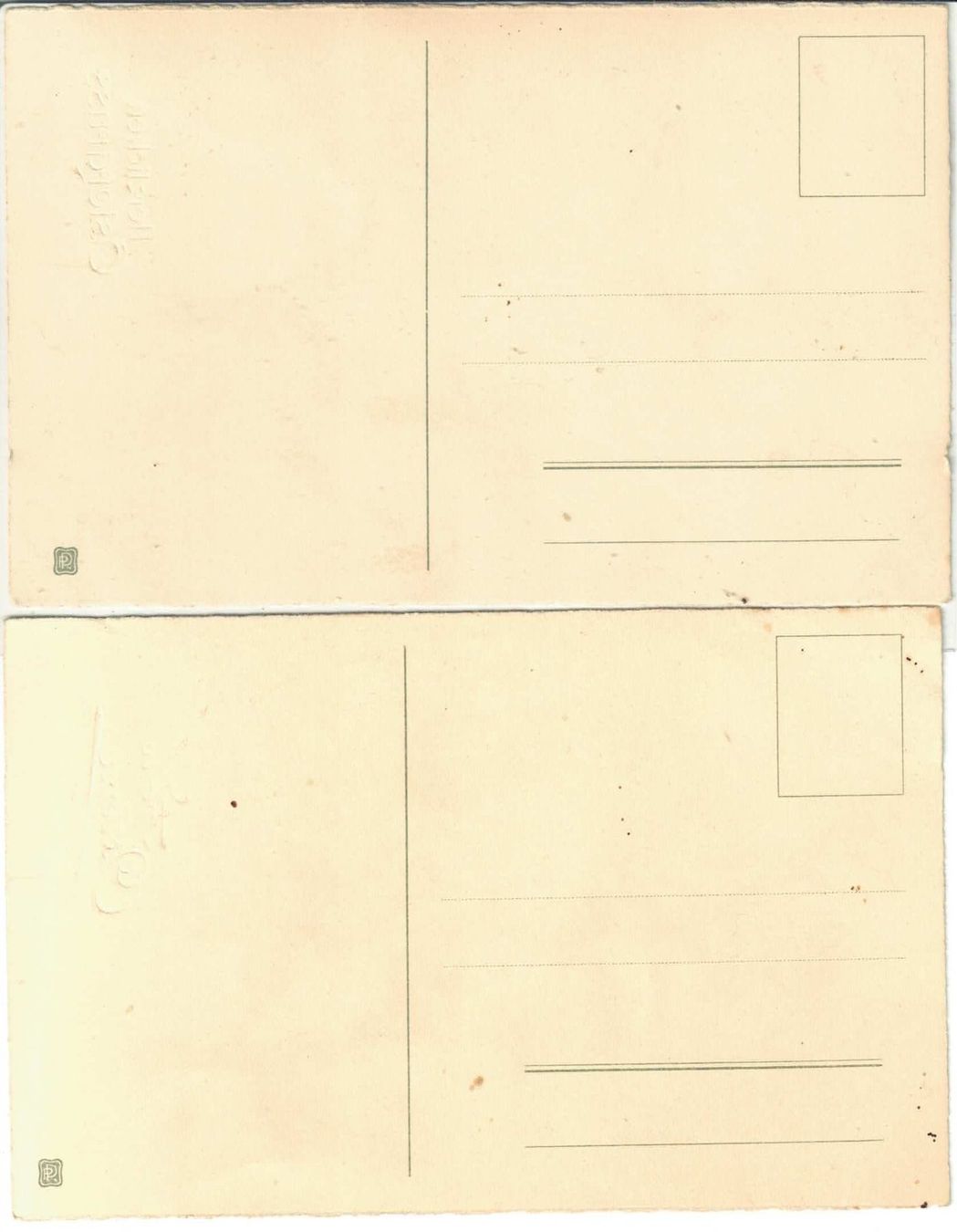 Cartoline postali: 2 AK - Herzlichen Ostergruss - Katzenbaum - Litho – Usato da Ettingen venduto da Kartenplanet 1