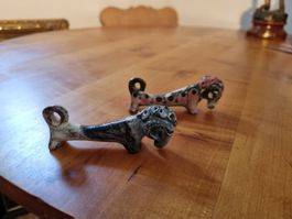 2 Messerablagen "Widder" Keramik
