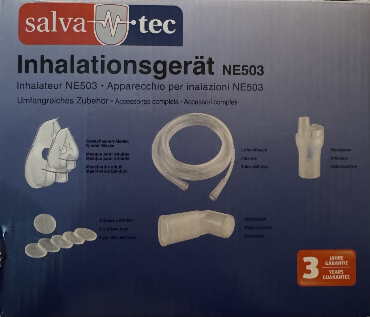 Attrezzature mediche: salvatec Inhalationsgerät NE503 – Nuovo e nell'imballaggio originale da Basel venduto da maulwurf012 1