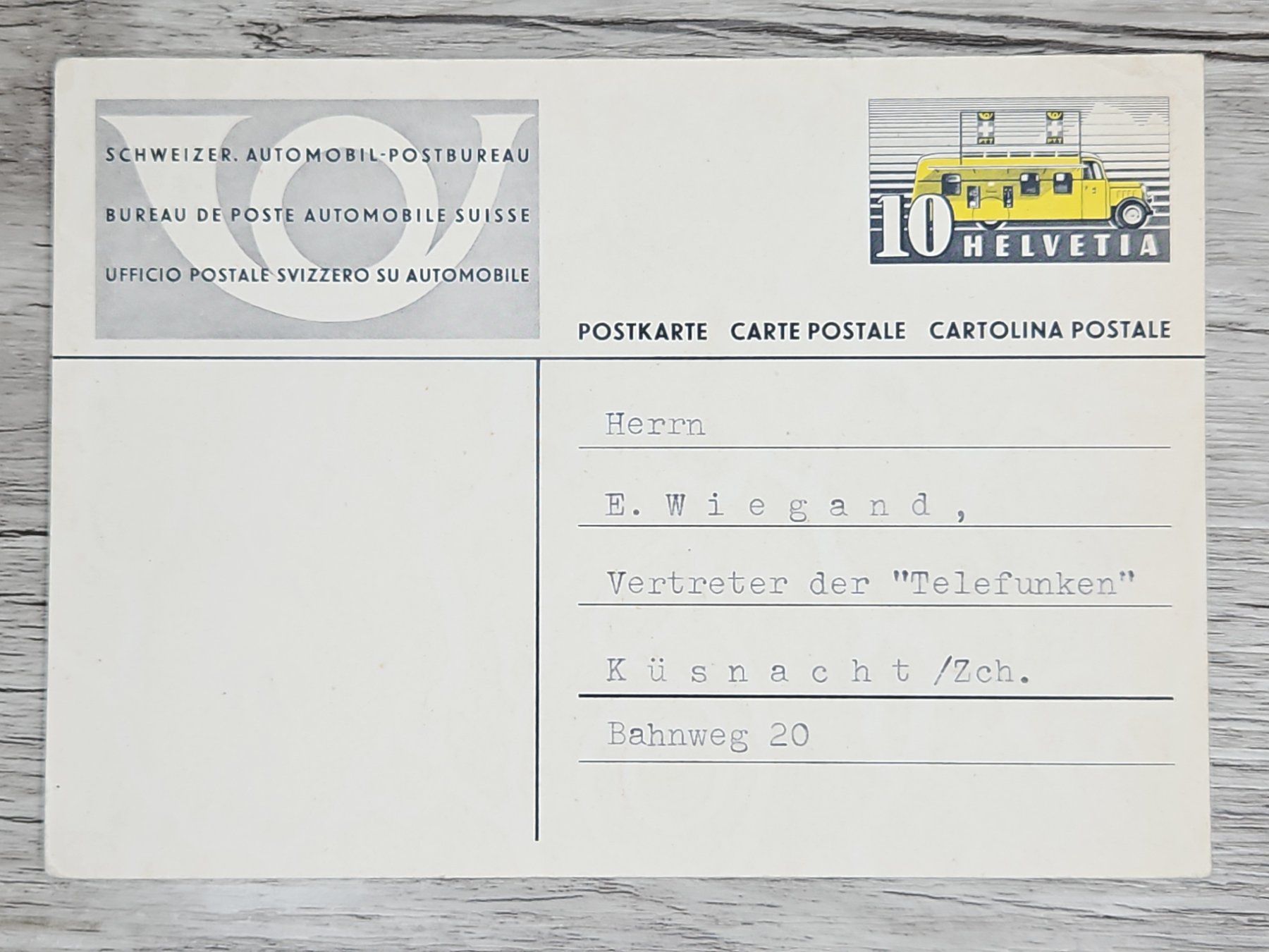 Tutti i francobolli: CL04 Carte Postale + Timbre Suisse 19xx – Usato da Cousset venduto da Patrick_Collections