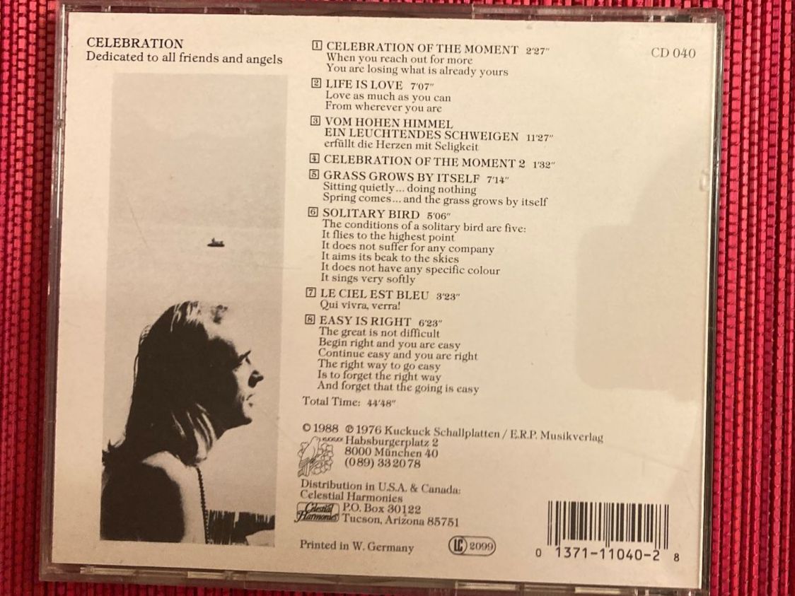 CD: CD,  Deuter, Celebration – Usato da Baden venduto da Yoyo1 1