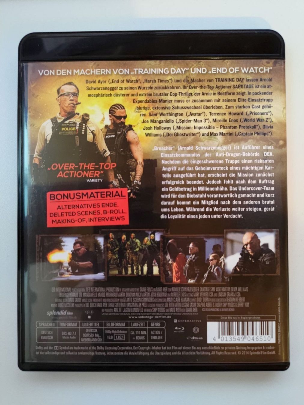 Tous les DVDs: Sabotage – D'occasion à Liestal par Kratzilla 2