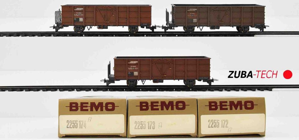 BEMO 2255 178 - RhB Fb 8518 offener Güterwagen H0m (Gebraucht) in
