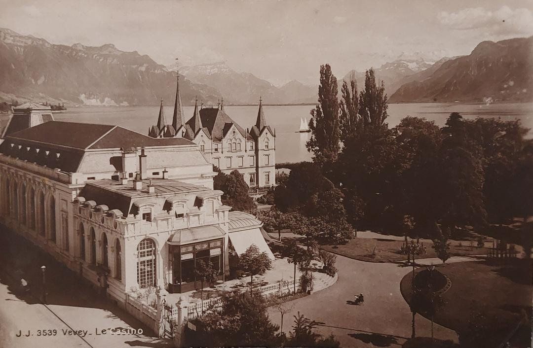 Ansichtskarten: VEVEY - Le Casino – Gebraucht aus Delémont von Domdom1