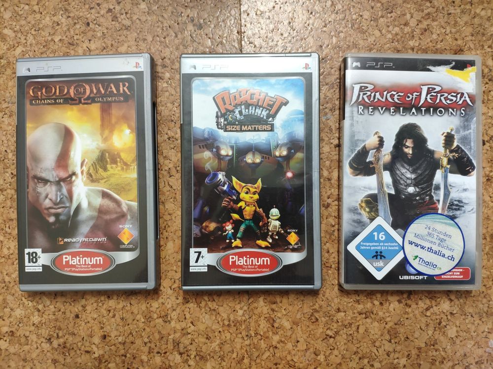 PSP Set God of War, Ratchet & Clank, Prince of Persia | Acheter sur Ricardo