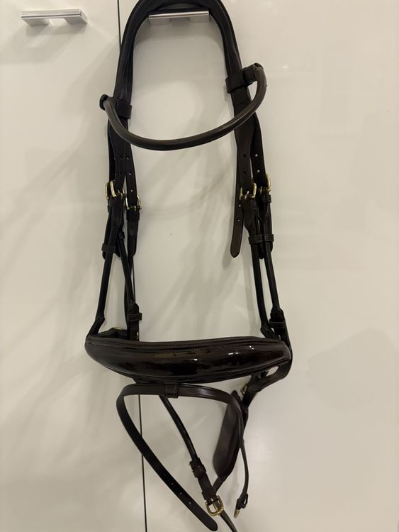 Bride De Saut Avalon Taille Cheval - Cuir Marron - Occasion (Sans Rênes, Sans Mors)