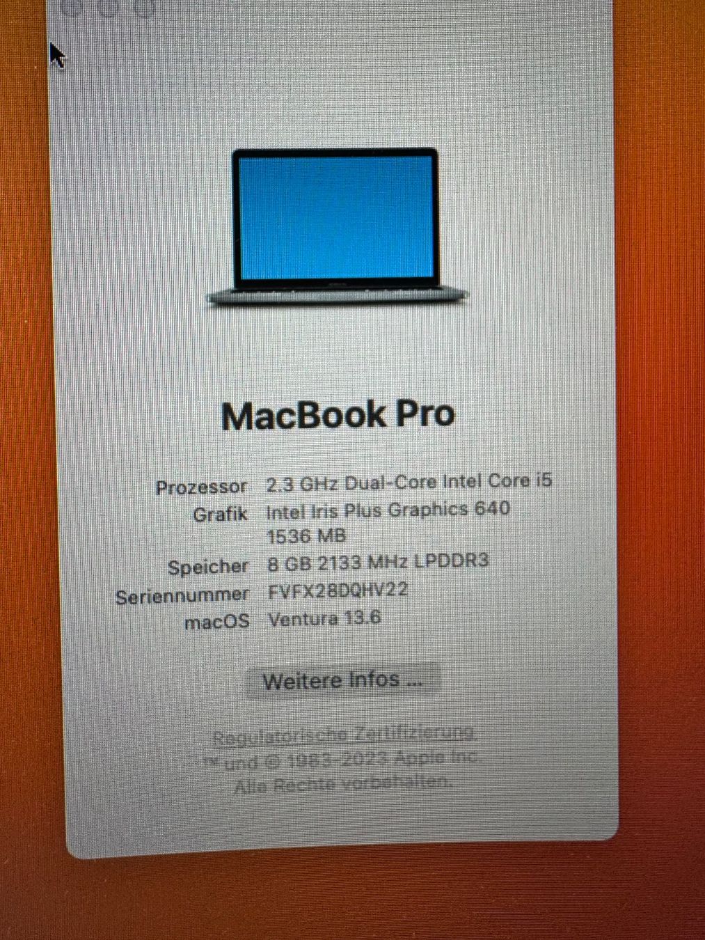 Apple Notebook: MacBook Pro 13” – Difettoso da Adliswil venduto da Busys 1