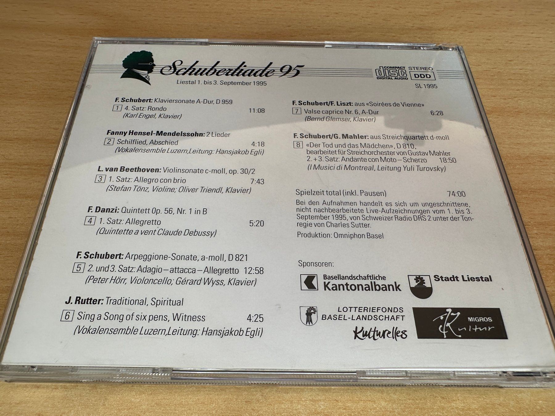 CD: Various – Schubertiade '95 – Usato da Rikon im Tösstal venduto da Alpenmutz 1
