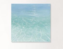 Meer-Gemälde 40x40 cm – Kristallklares Wasser / Boho Deko