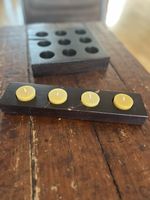 Tealight Holders Set Wood Dark 9+4 holders
