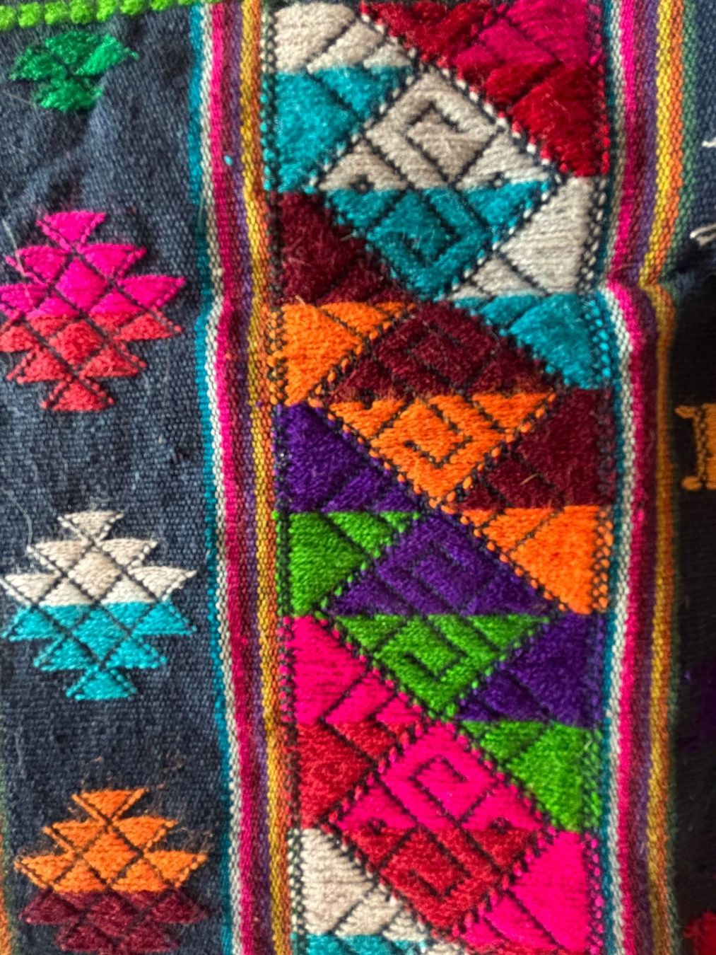 Sonstige Tischwäsche: Vintage Peru / BhutanTextil Tischdecke, Handarbeit – Gebraucht aus Horgen von uge_pd5p 7