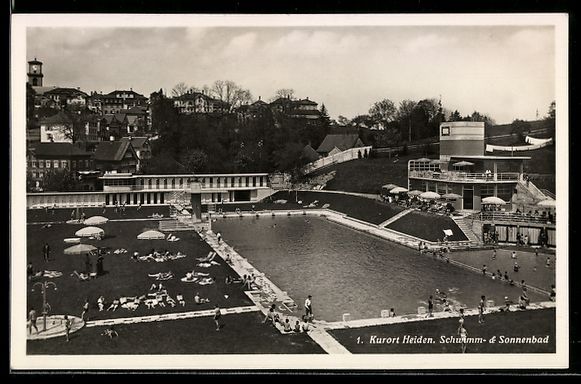 Ansichtskarten: AK Heiden, Schwimm- und Sonnenbad – Gebraucht aus Berlin von bartko-reher