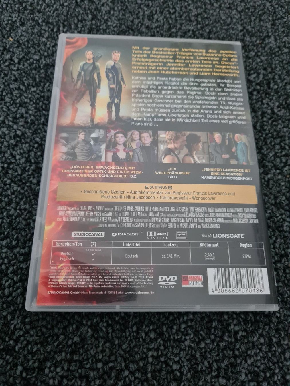 Tutti i DVDs: CATCHING FIRE(8822) – Usato da Ruswil venduto da jan_bxl5 1