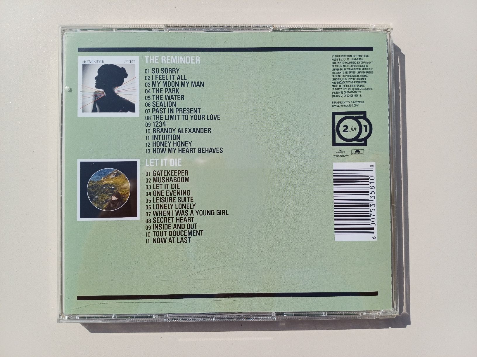 CD: Feist "The Reminder" + "Let it die" CDx2 – Nuovo (secondo la descrizione) da Begnins venduto da Drastic-Sound 1