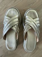 Sommerschuhe Plateau Gold