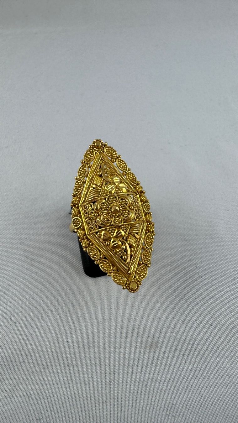 Anelli: Ring in 916 Gold / 22 Karat – Usato da kreuzlingen venduto da fantasy_schmuck