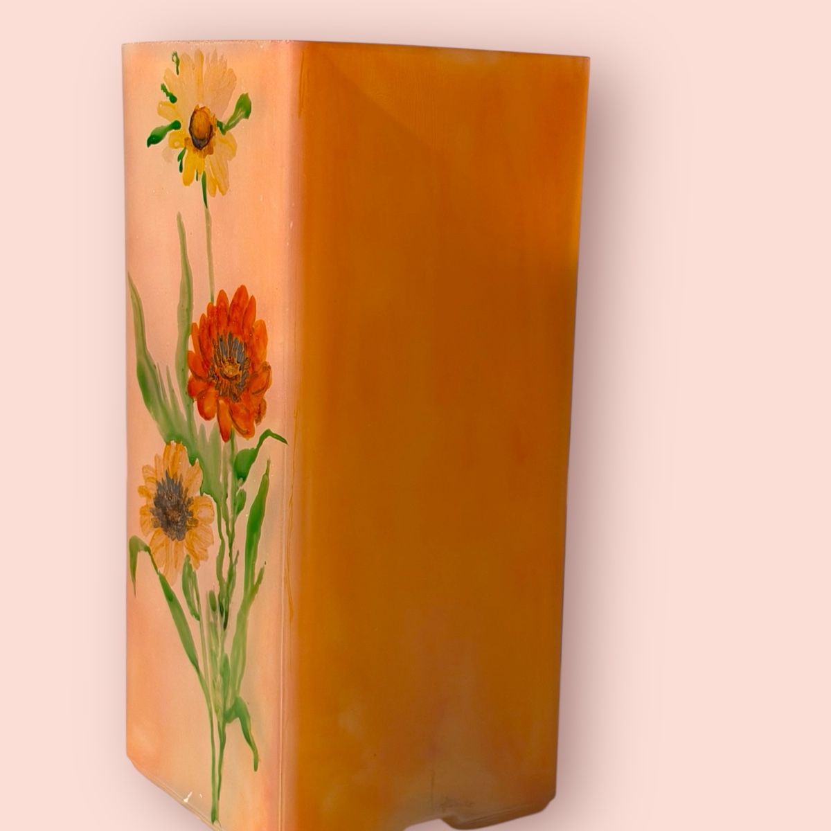 Lampen: Vintage Orange Floral hand painted lamp – Gebraucht aus Lausanne von vas_cdb2 3