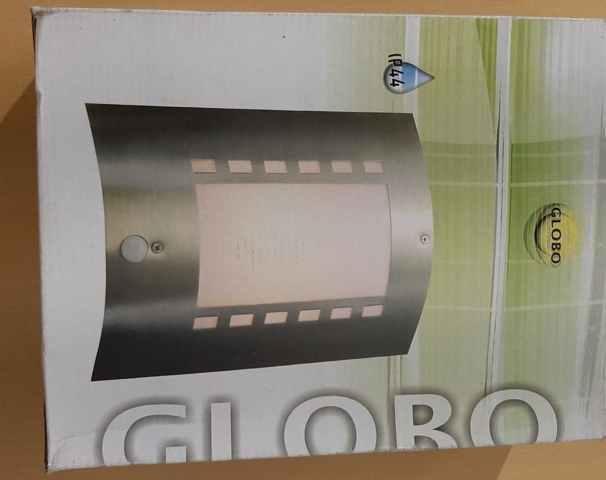 Lampade: Wandleuchte GLOBO IP44 Edelstahl neu – Nuovo e nell'imballaggio originale da Safenwil venduto da Leo.87.