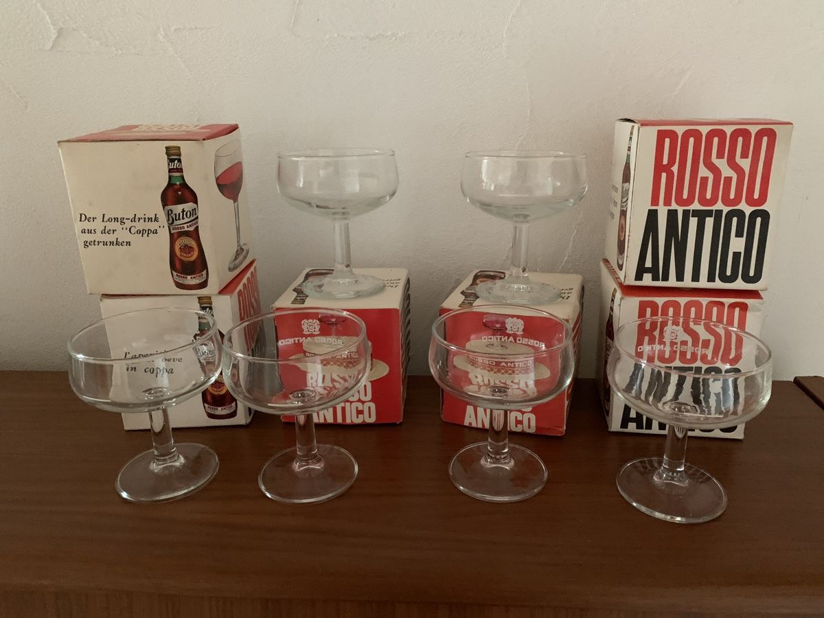 Bicchieri: 6 Apéritiv Long-Drink Gläser Rosso Antico – Nuovo (secondo la descrizione) da Egg b. Zürich venduto da ohtannenbaum 1