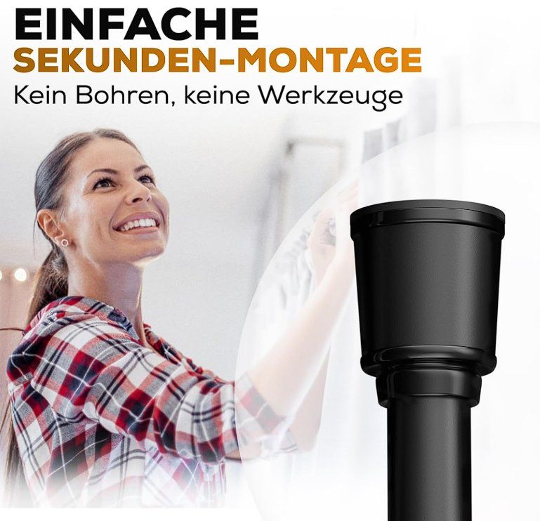Sonstiges für Haushalt & Wohnen: Vorhangstange ohne Bohren 220-270cm – Neu und originalverpackt aus Adlikon b.Regensdorf von MK-VORHANGSERVICE 2