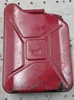 Jerrican essence métal 10L vintage 1976 rouge armée suisse