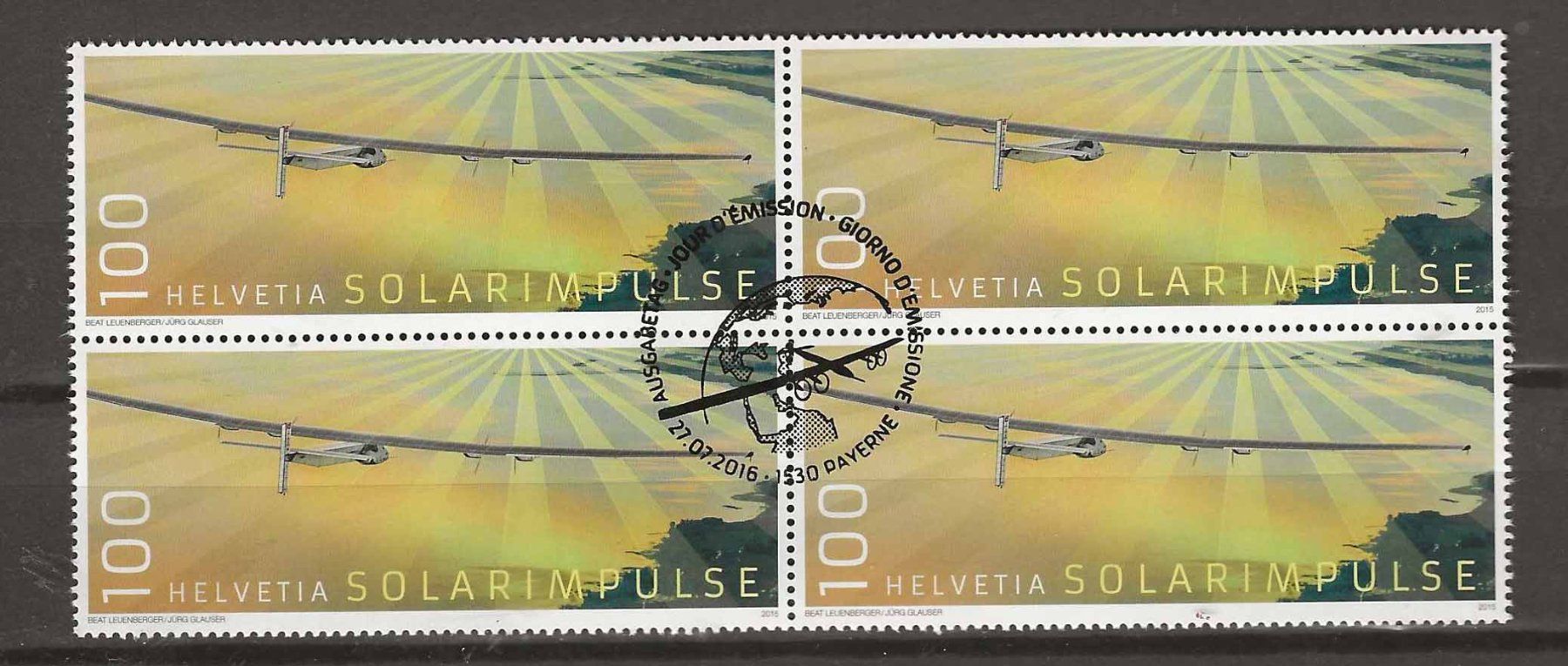Tutti i francobolli: B1600 - Solar Impulse B4 1er jour – Usato da Trélex venduto da Phil_Albert