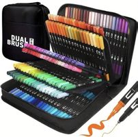 120 Farben Dual Tip Brush Stifte Set+Etui