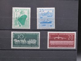 DDR 1958 Tag der Briefmarke / Rostock Hafen **